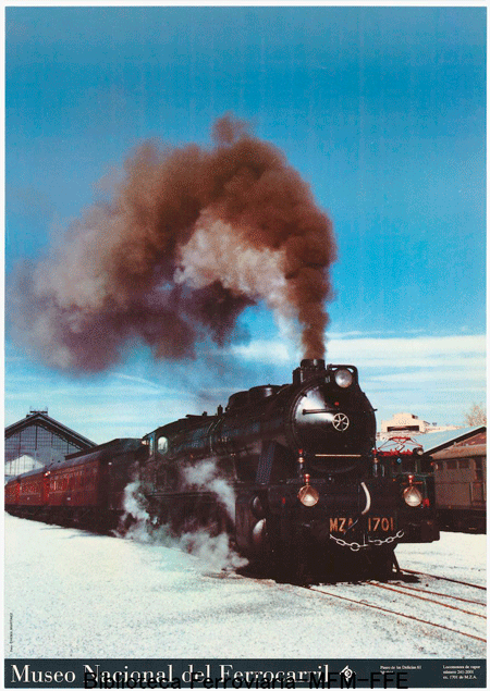 Museo Nacional del Ferrocarril: locomotora de vapor n�mero 241-1001 ex. 1701 de M.Z.A.