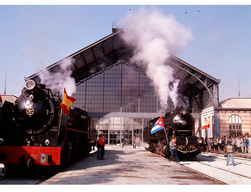 Celebraci�n del 150 aniversario del ferrocarril en Cuba en el Museo del Ferrocarril de Madrid