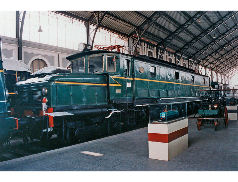 Vista parcial de la Sala de Tracci�n del Museo del Ferrocarril de Madrid