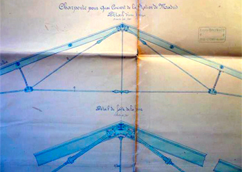 Dibujo del interior del muelle cubierto n� 1