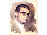 Retrato de Salvador S�nchez-Ter�n Hern�ndez. Julio Quesada Guilabert (Acuarela, ca.1970) Medidas: 50 x 41 cm. Donaci�n: RENFE - Pieza IG 03448