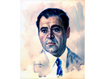 Enrique Aldama y Mi��n. Julio Quesada Guilabert (Acuarela sobre papel, s.f.) Medidas: 50 x 41 cm. Donaci�n: RENFE - Pieza IG: 03450