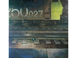 La locomotora. Xenxo S�nchez (�leo-acr�lico sobre tabla entelada, 2005). Medidas: 144 x 146 cm. Donaci�n: el autor - Pieza IG: 06342