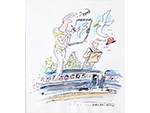 Imaginaci�n. Juan Gonz�lez L�pez-Ballesta (T�cnica mixta sobre papel, 2009) Medidas: 35,5 x 32 cm. - Pieza IG: 07388