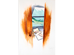Dibujando. Fernando Vicente S�nchez (Acr�lico sobre papel, 2009) Medidas: 50 x 33,5 cm. - Pieza IG: 07389