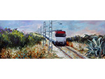 Electrificación. María Paz López Fernández (Óleo sobre lienzo, 2007). Medidas: 27 x 73 cm. Donación: la autora - Pieza IG: 07844 Electrificación. María Paz López Fernández (Óleo sobre lienzo, 2007). Medidas: 27 x 73 cm. Donación: la autora - Pieza IG: 07844