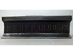 Cup�n de carril tipo �Vignole� (Krupp, Alemania, 1880) - Pieza IG: 06224