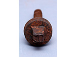 Tornillo tirafondo para traviesa de madera (Ferrocarril de Transpirenaico Oriental, Espa�a, 1923). Donaci�n:  Pedro Lambea Rioja - Pieza IG: 08044