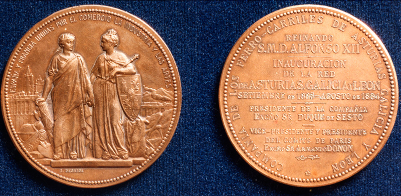 Inauguraci�n de la l�nea de Asturias, Galicia y Le�n, 1883-1884