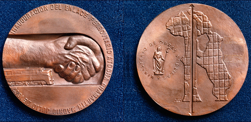 Inauguraci�n del enlace ferroviario Atocha-Chamart�n, julio 1967