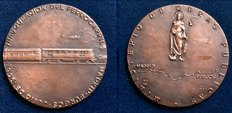 Inauguraci�n del Ferrocarril Madrid-Burgos, julio de 1968