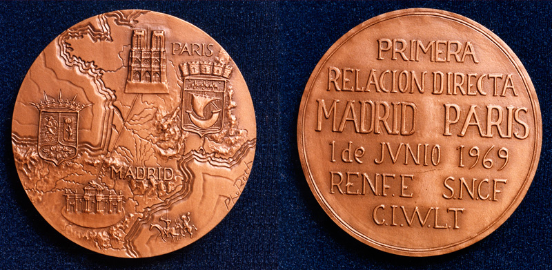 Primera relaci�n directa del ferrocarril de Madrid a Par�s, 1 de junio de 1969