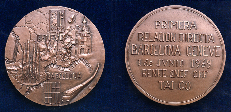 Primera relaci�n directa del ferrocarril de Barcelona a Ginebra, 1 de junio de 1969