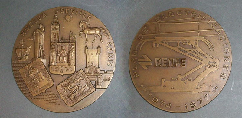 Plan de electrificaciones Renfe, Huelva-Sevilla-C�diz, 1974-1977