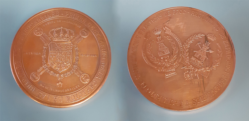 Centenario de la creaci�n de las unidades de ferrocarriles, 1884-1984