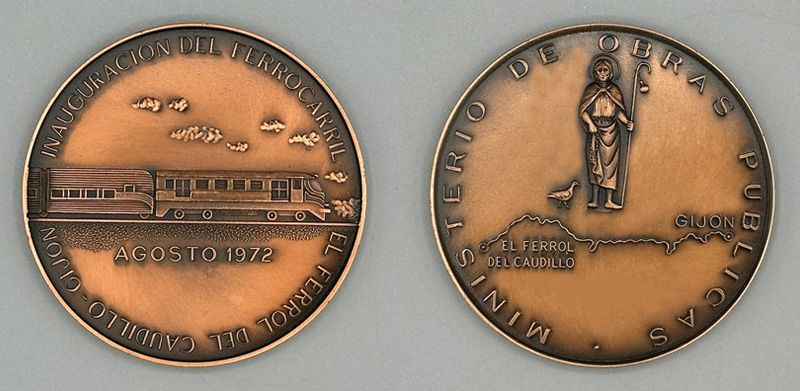 Inauguraci�n del ferrocarril El Ferrol del Caudillo [actual Ferrol]-Gij�n, 1972