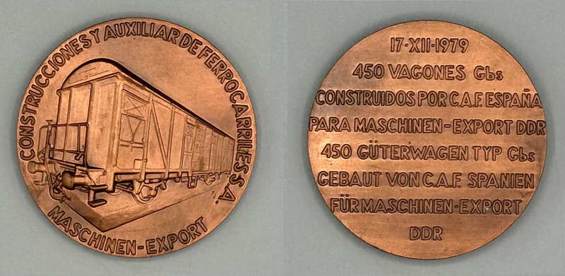 Construcci�n de 450 vagones Gbs por CAF para Maschinen-Export DDR, 1979