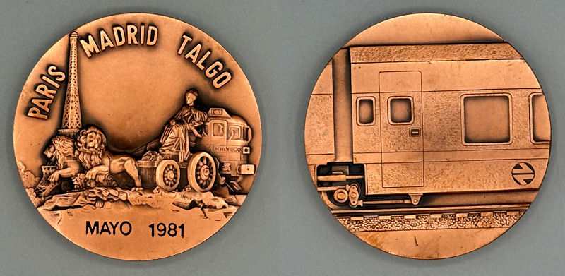 Talgo Madrid-Par�s, con la locomotora Virgen del Yugo, 1981