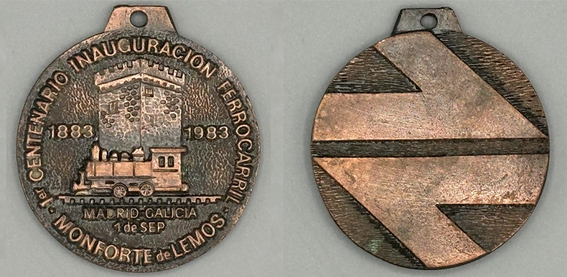 Centenario de inauguraci�n del ferrocarril de Monforte de Lemos, 1883-1983