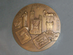 Medalla conmemorativa del Plan de electrificaciones de Renfe, Huelva-Sevilla-C�diz, 1974-1977 (Manolo Prieto, Madrid, 1977) - Pieza IG: 06999