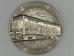 Medalla conmemorativa del contrato entre CAF y ZTP Belgrado para la construcci�n de 1.000 vagones por parte de CAF, CAT, Macosa y M�gica, suministrados por SEMF a Yugoslavia (Manuel Prieto, Espa�a, 1972) - Donaci�n: Enrique Balbuena - Pieza IG: 08329