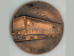 Medalla conmemorativa en bronce del contrato entre CAF y ZTP Belgrado para la construcci�n de 1.000 vagones por CAF, CAT, MACOSA y M�gica, suministrados por SEMF a Yugoslavia (Manuel Prieto, Espa�a, 1972) - Donaci�n: Enrique Balbuena - Pieza IG: 08330