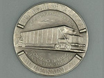 Medalla conmemorativa de la firma del contrato entre CAF y la Nigerian Railway Co. para la fabricaci�n de 200 vagones (Manuel Prieto, Espa�a, 1977) - Donaci�n: Enrique Balbuena - Pieza IG: 08327