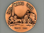 Medalla conmemorativa del servicio Talgo Madrid-Par�s, con la locomotora Virgen del Yugo (Manuel Prieto, Madrid, 1981) - Donaci�n: Enrique Balbuena - Pieza IG: 08325