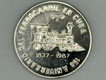 Medalla conmemorativa del XVII Congreso Panamericano de Ferrocarriles (An�nimo, Espa�a, 1987) - Donaci�n: Enrique Balbuena - Pieza IG: 05973