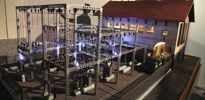 Maqueta subestaci�n el�ctrica de Las Matas