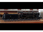 Modelo de locomotora de vapor tipo 240, serie 1100 de MZA, galardonada en la Exposici�n Iberoamericana de Sevilla de 1929 (Talleres Generales de MZA, Ingeniero-jefe Manuel Villar Lopesino, Madrid, 1929). Escala: 1:10. Medidas: 45 x 203 x 30 cm. - Pieza IG: 00340