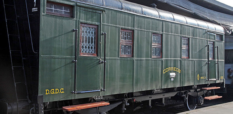 Coche de correos DGDC-222 (Ex A-24) (Sociedad de Material para Ferrocarriles y Construcciones, Espa�a, ca. 1892)