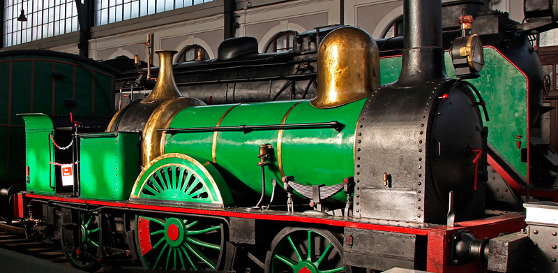 Locomotora de vapor 1 �Tardienta�. Rodaje tipo patentee (John Jones & Son, Gran Breta�a, 1862)