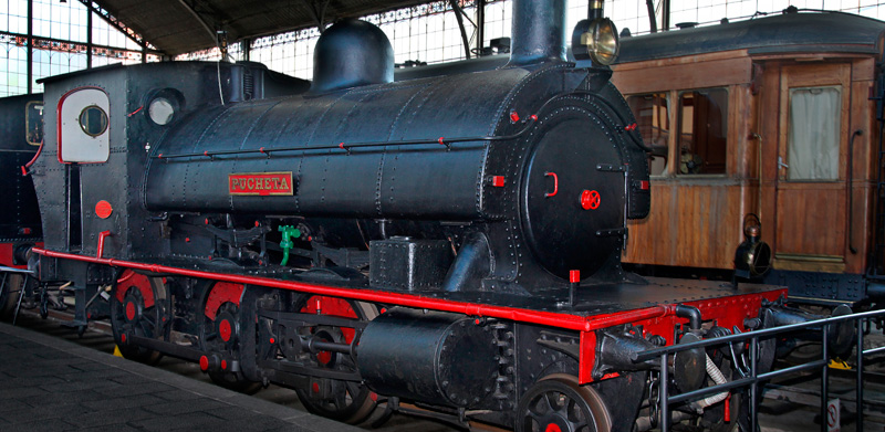 Locomotora de vapor 130-0201 �Pucheta�. Rodaje tipo mogul (Sharp, Stewart & C� Ltd., Gran Breta�a, 1887)