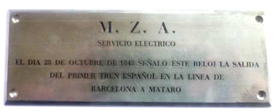 Placa Reloj �Matar�